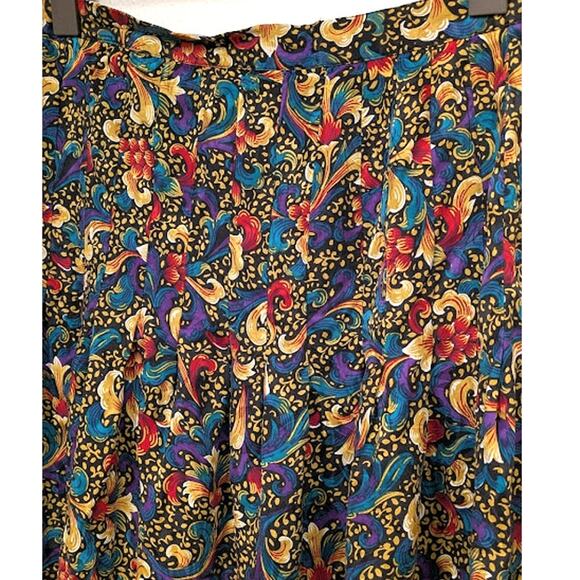 Vintage ANNE CRIMMINS FOR UMI COLLECTIONS  Silk Pleated Skirt - Picture 3 of 6
